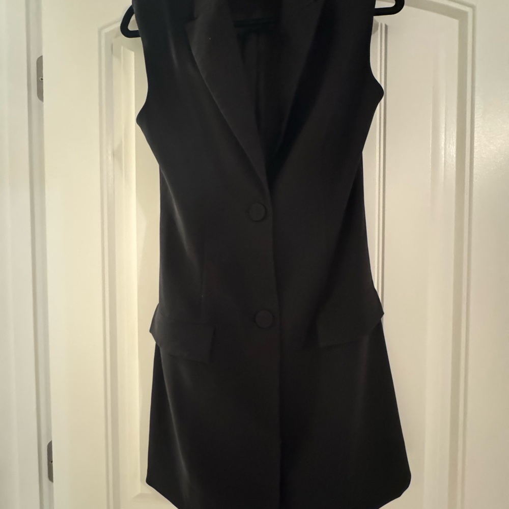 NBD Josefina Black Sleeveless Blazer Dresss
